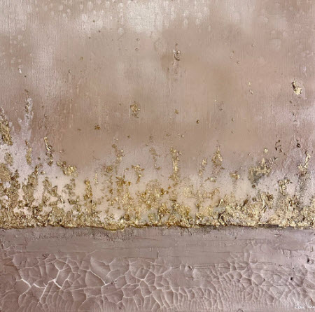 Peinture composition abstraite de l'artiste Lau Vago - Série Serenity - "Rising Where It Breaks"
