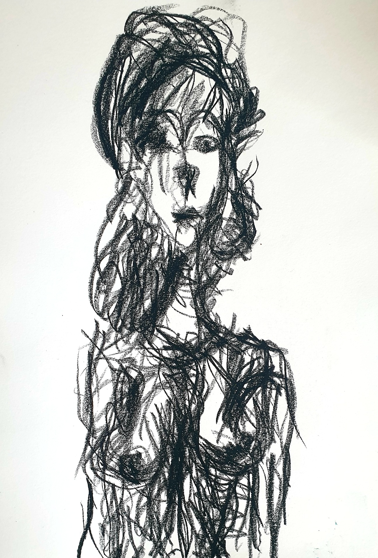 Inspiration Giacometti Etude Pierre noire Jerome Selosse Dessin Bruxelles