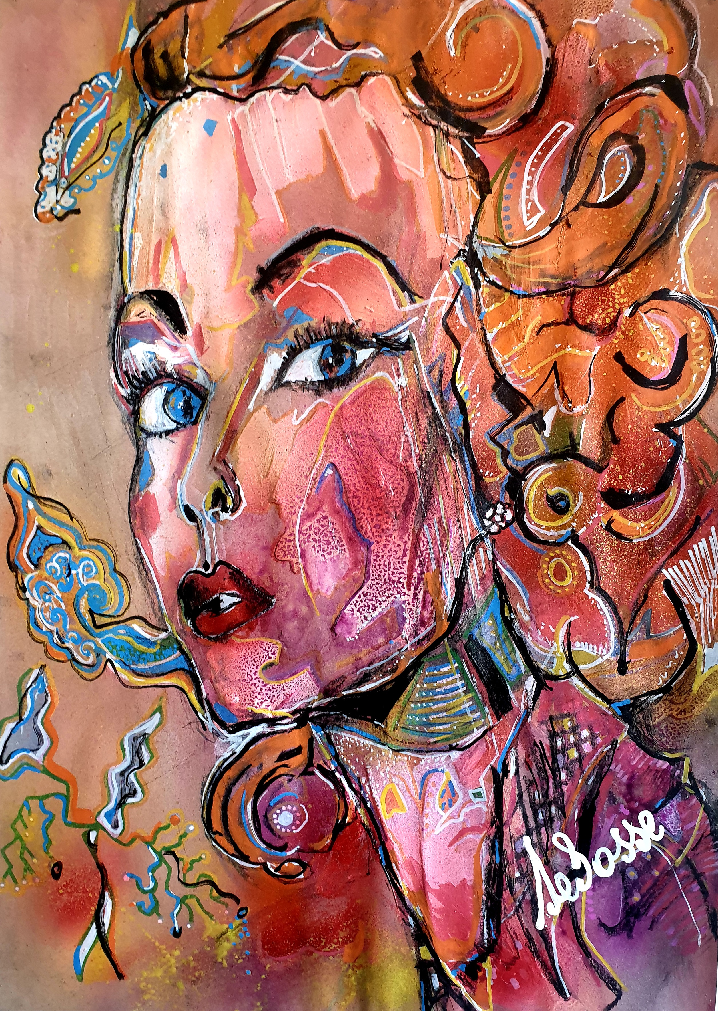 Portrait coloré Jérôme Selosse Pop Art