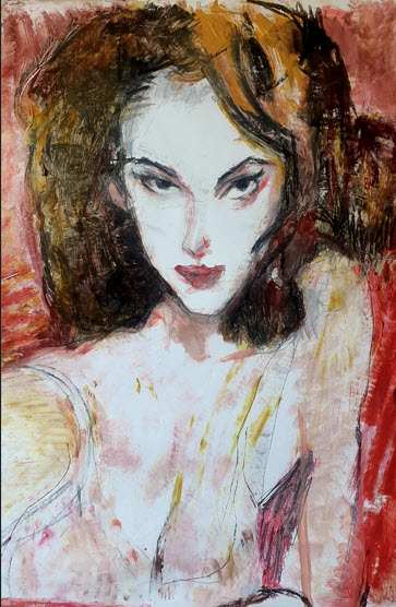 Portrait féminin expressionniste - série la séduction - Jérôme Selosse