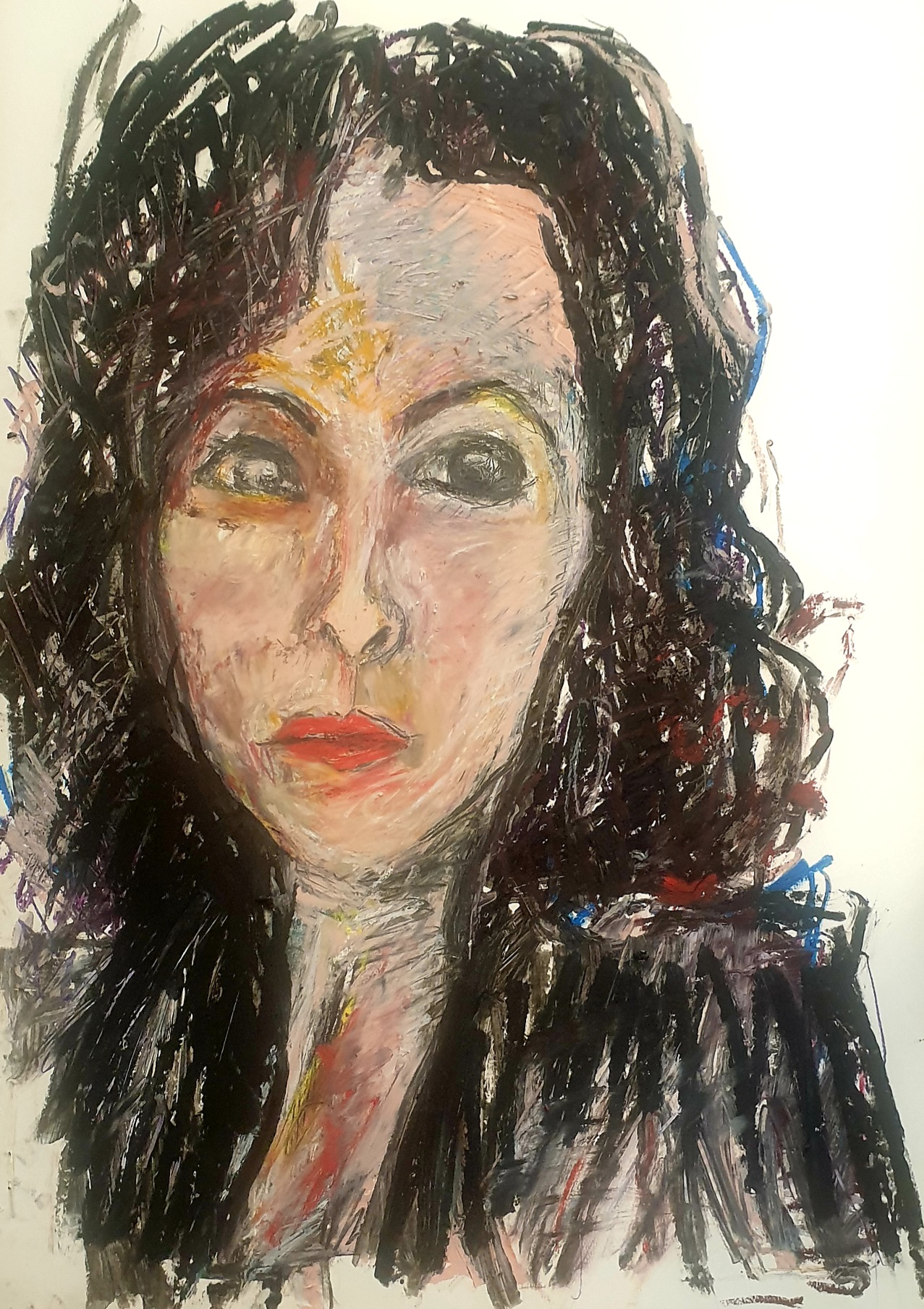 Portrait femme Huile papier Princesse Nadia de Jérôme Selosse 2023