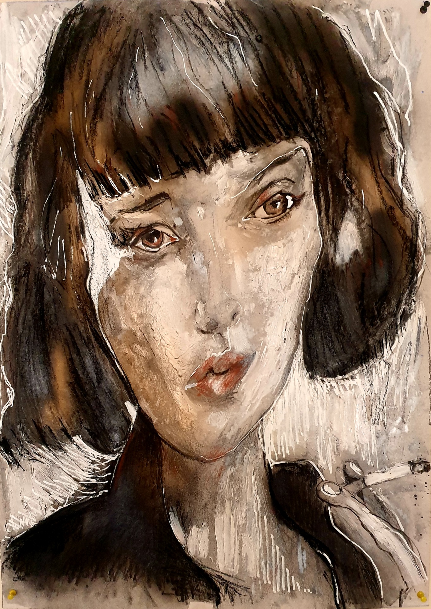 Portrait Mia Wallace Expressionisme - Jérôme Selosse