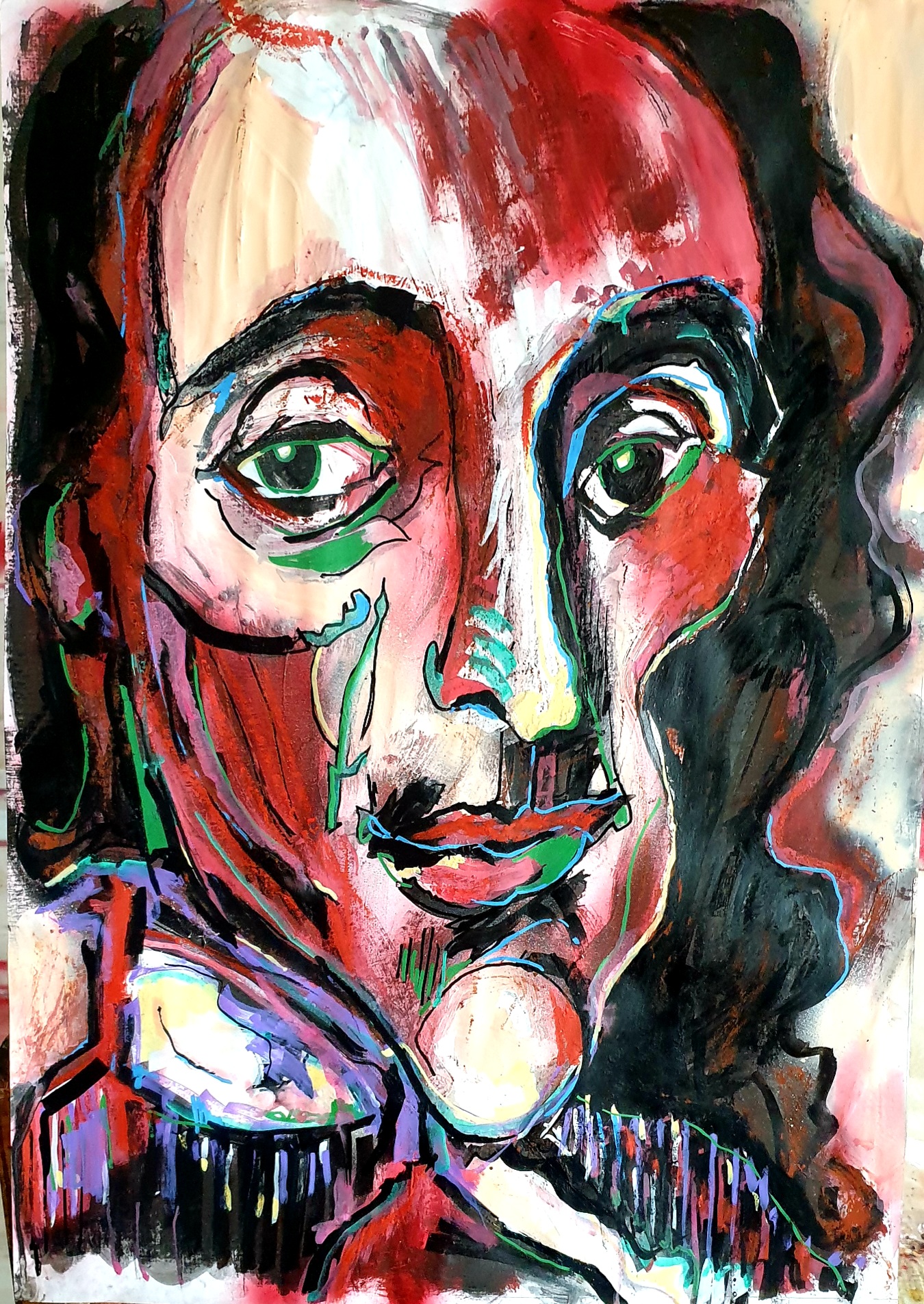 Spinoza - Portrait expressionnisme de Jérôme Selosse