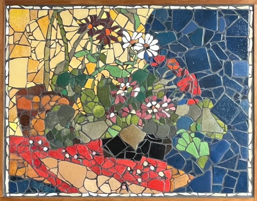 "Le bouquet de Ste-Anne" - Mosaïque d'Isabelle Garnier Sagne pour l'exposition Salon d'automne de Paris 2025