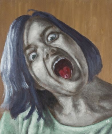 SILLY CLOWN PROJECT - Peinture par VKanello - portrait expressionniste clown belgique — VKanello