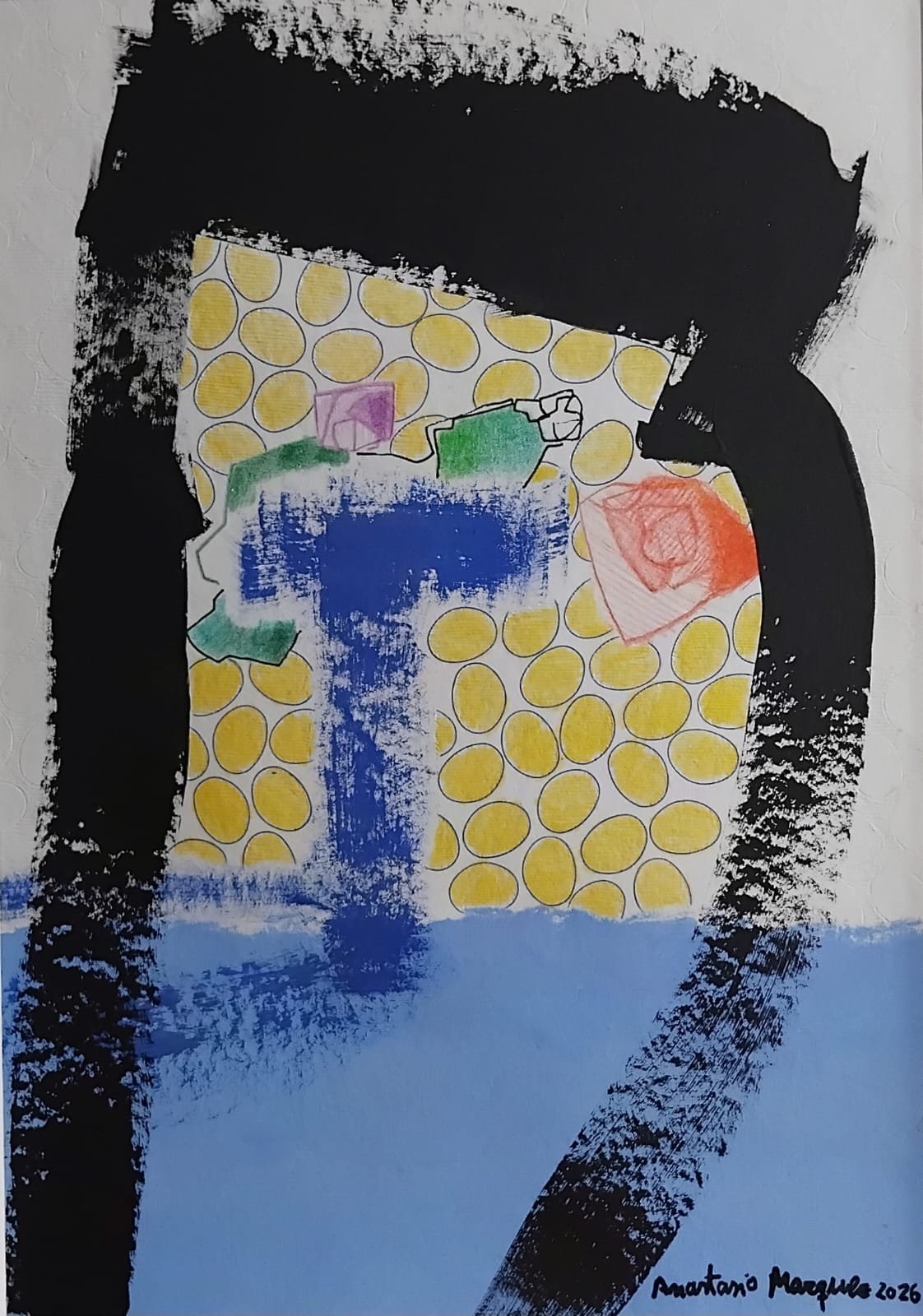 Portique noir aux ovales jaunes — Anastasio Marquez