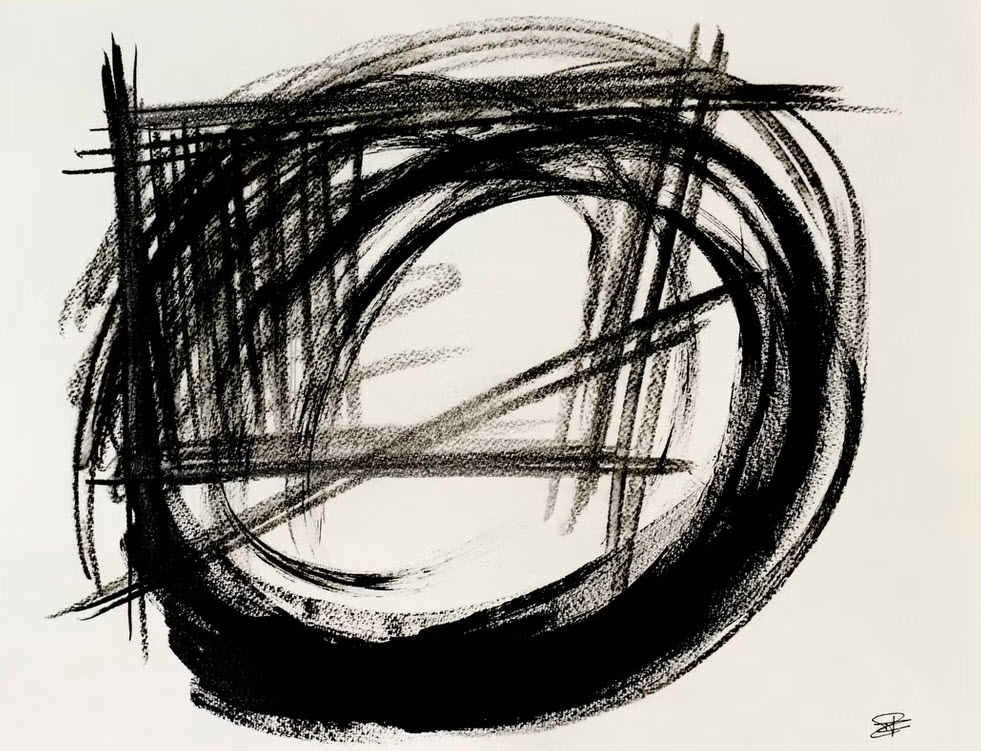Mouvement Circulaire Abstrait - dessin de Isabelle Fagot