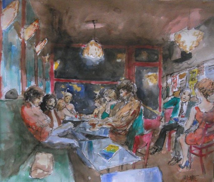 La Houblonnière (Mons) peinture de Claude Hardenne, Namur