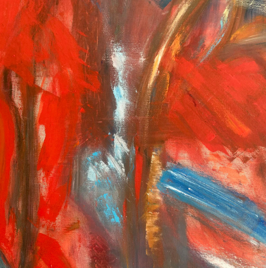 Peinture Abstraite rouge - Sacha Valsamides