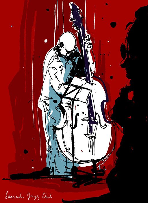 Sounds Jazz Club - sketch by Véronique Hariga - Illustratrice Ixelles