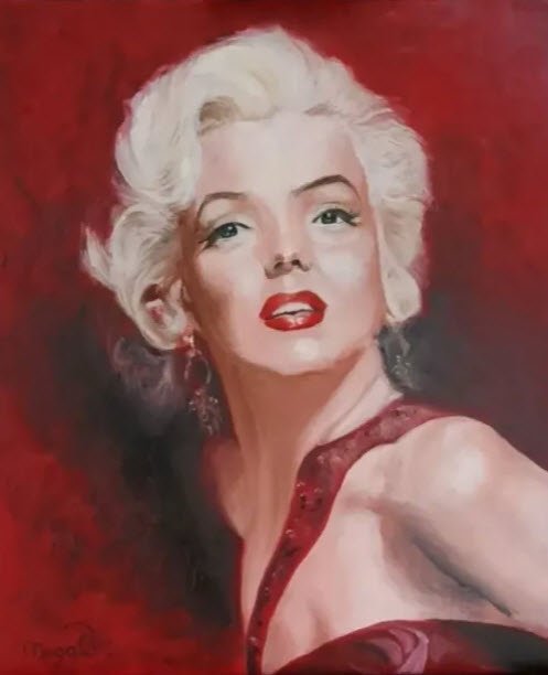Marilyn Monroe par Magali Drugmand - Artiste peintre et musicienne Binchoise