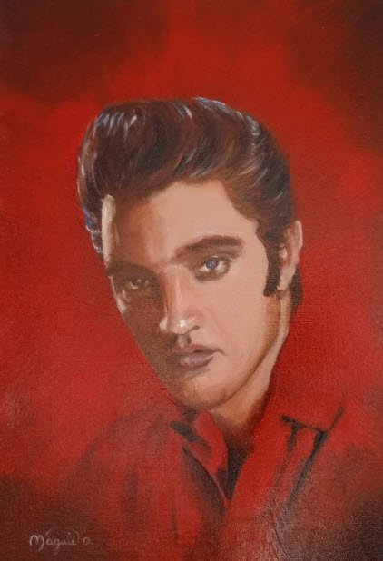 Portrait d'Elvis Presley par Magali Drugmand - série portrait figuratif