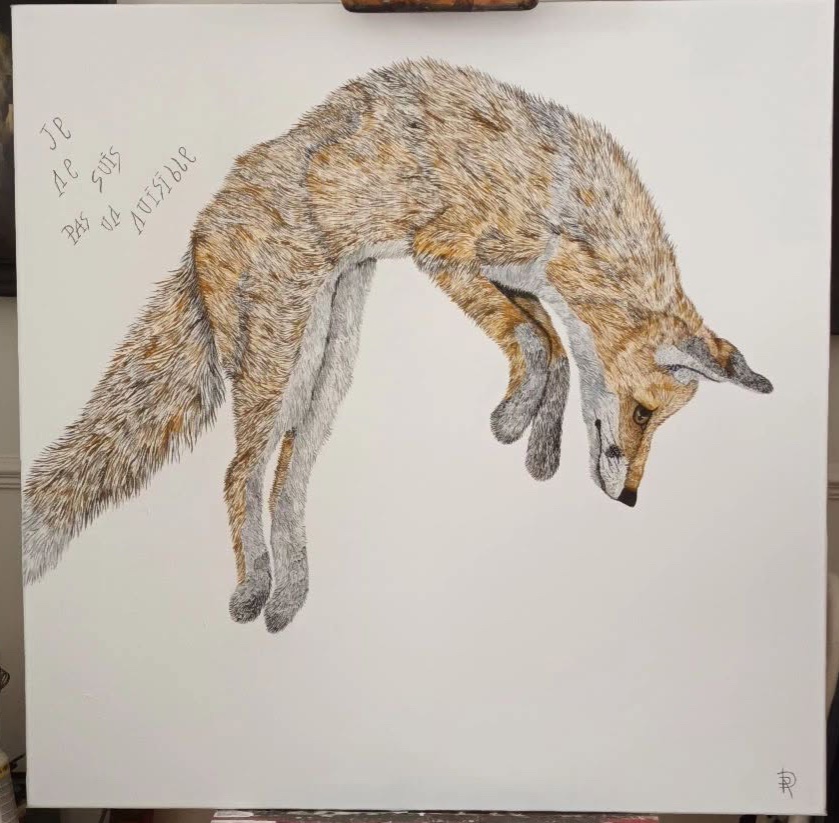 Renard en mulotage. 2 ème de la série de 7. — Rose de la Haye