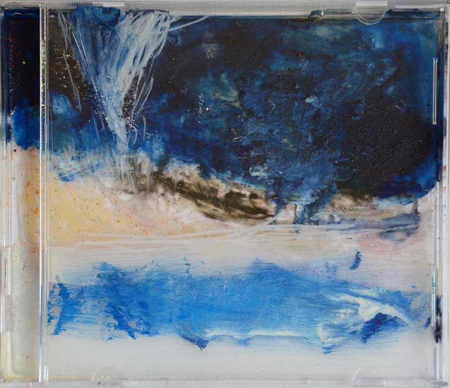 Abstraction marine bleu et sable