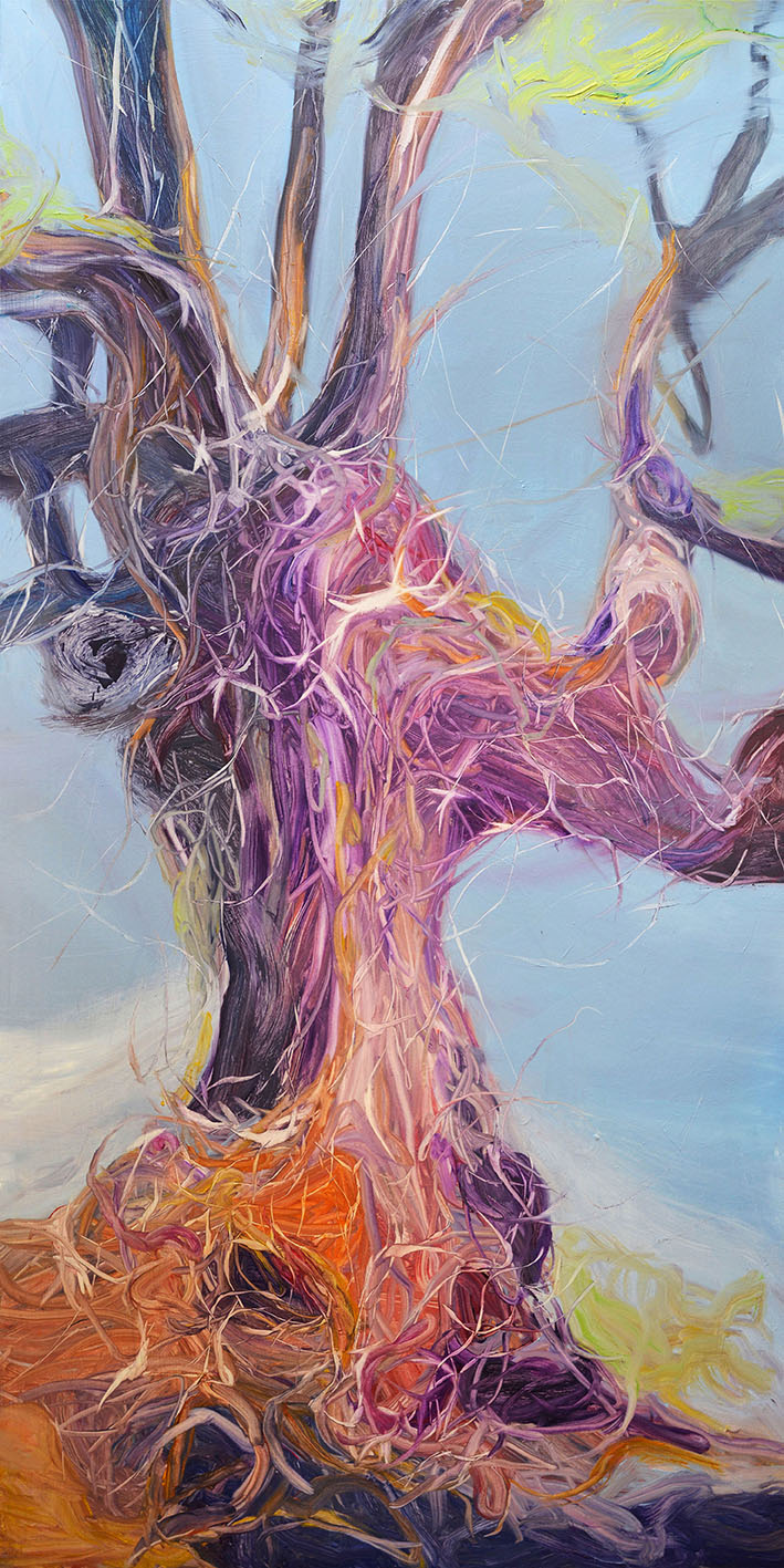 Paysage 084_ huile sur toile 200cm x 100cm