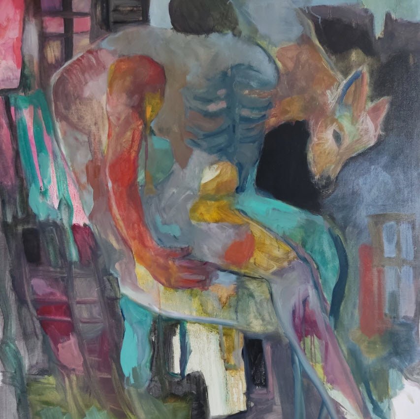 "Intime" peinture à l'huile de Valérie Vandevondel — Valérie Vandevondel