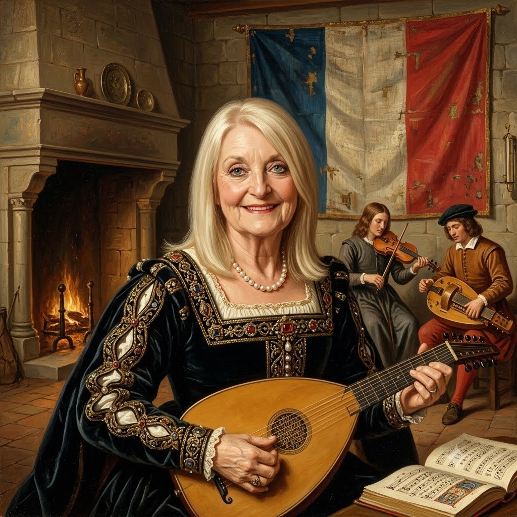 Musicienne Renaissance - Portrait Numérique Selosse