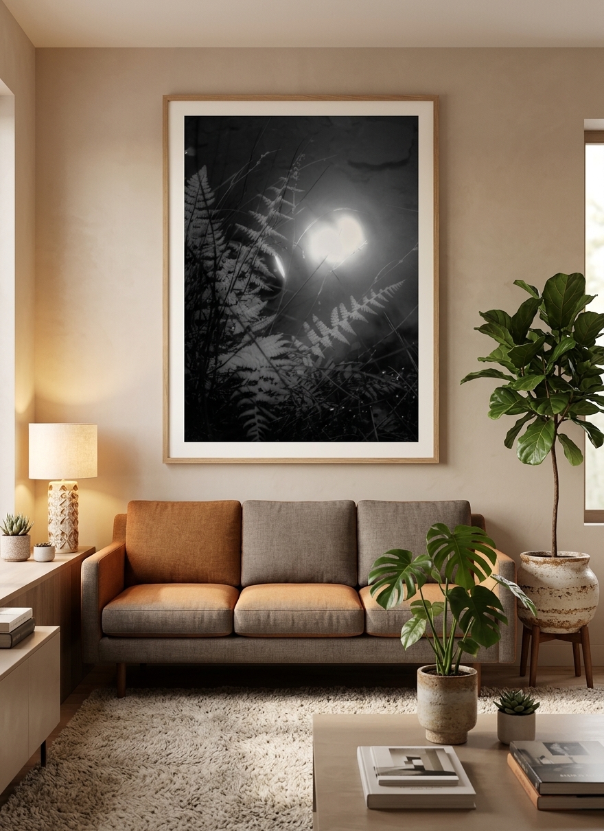 Landforms of water — cliché de Sam Lomprez - Artiste photographe belge — mise en situation Salon Moderne — Sam Lomprez, Bruxelles, Belgique