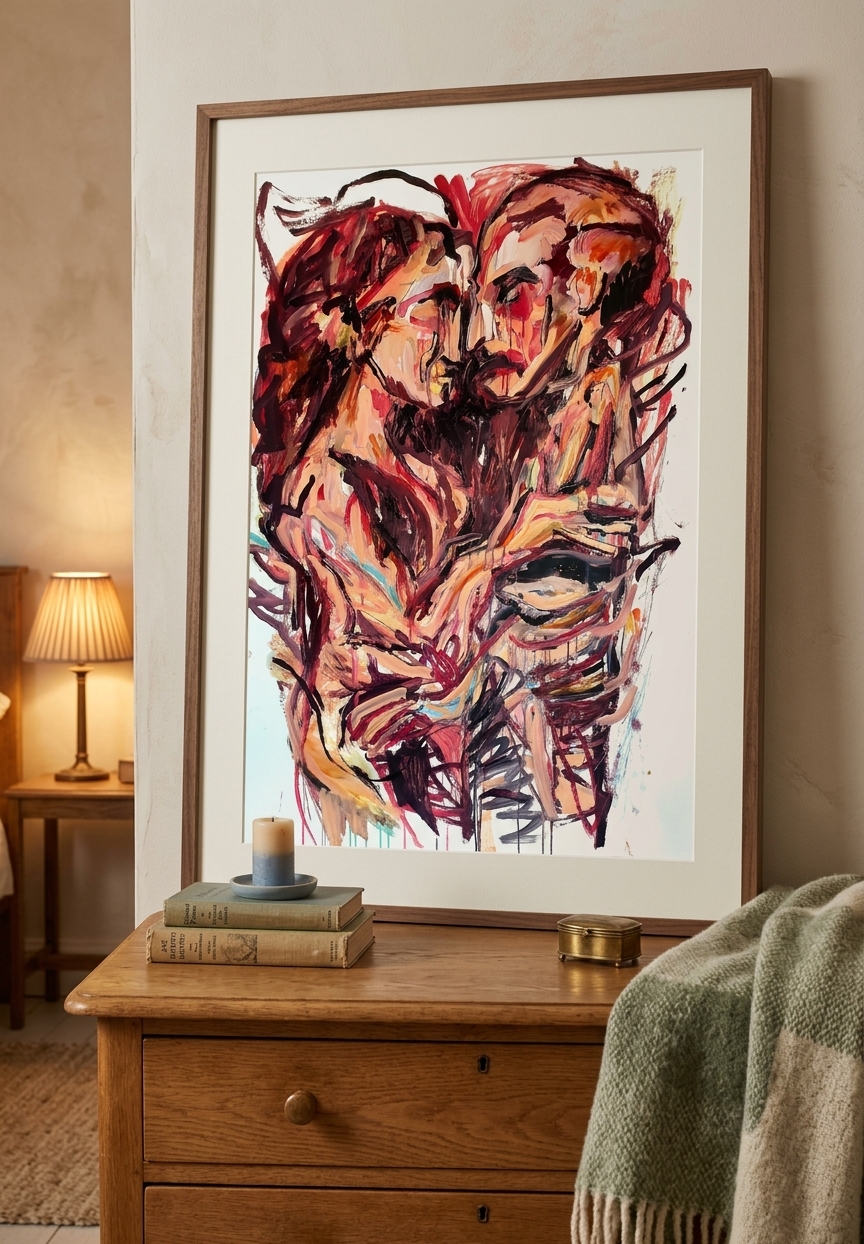 L'Étreinte Passionnée de Jérôme Selosse — mise en situation Chambre Cosy — Jérôme Selosse, Bruxelles