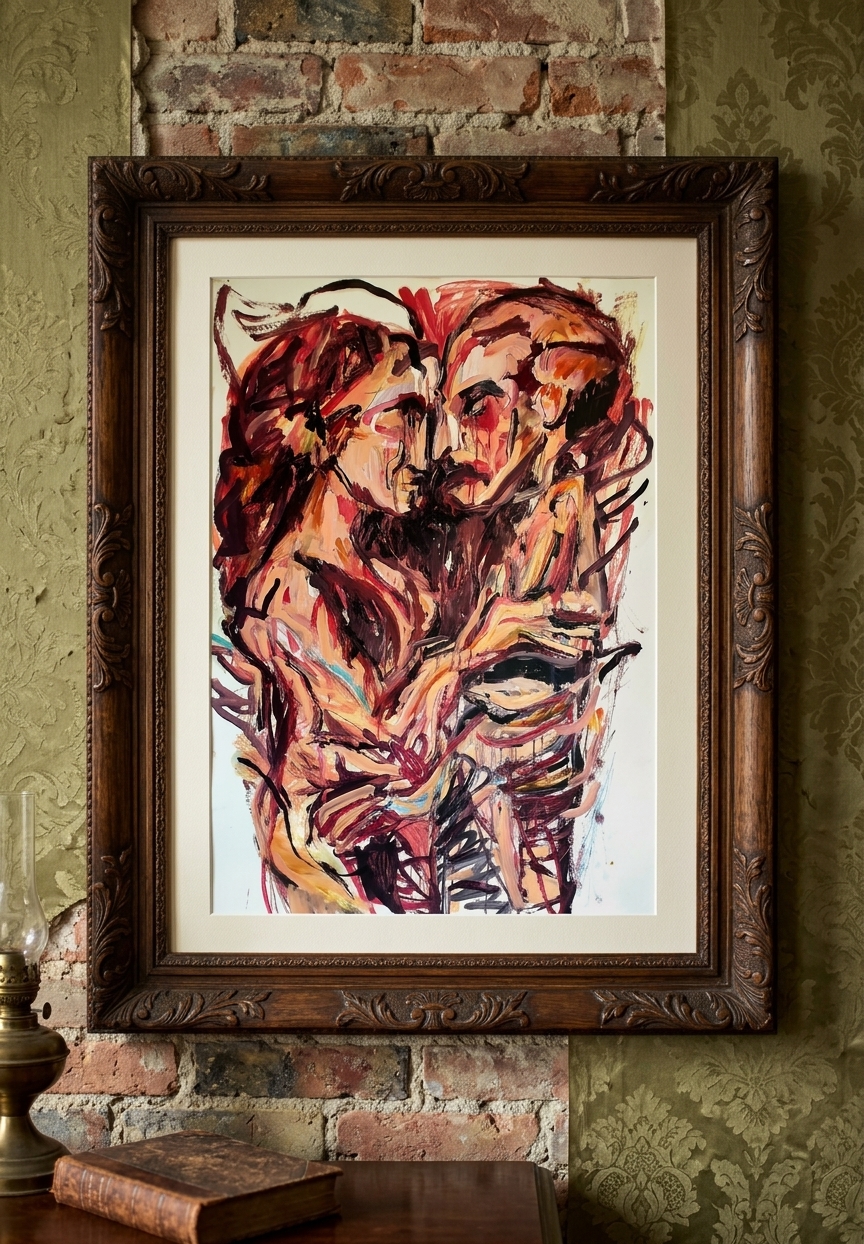 L'Étreinte Passionnée de Jérôme Selosse — mise en situation Intérieur Vintage — Jérôme Selosse, Bruxelles