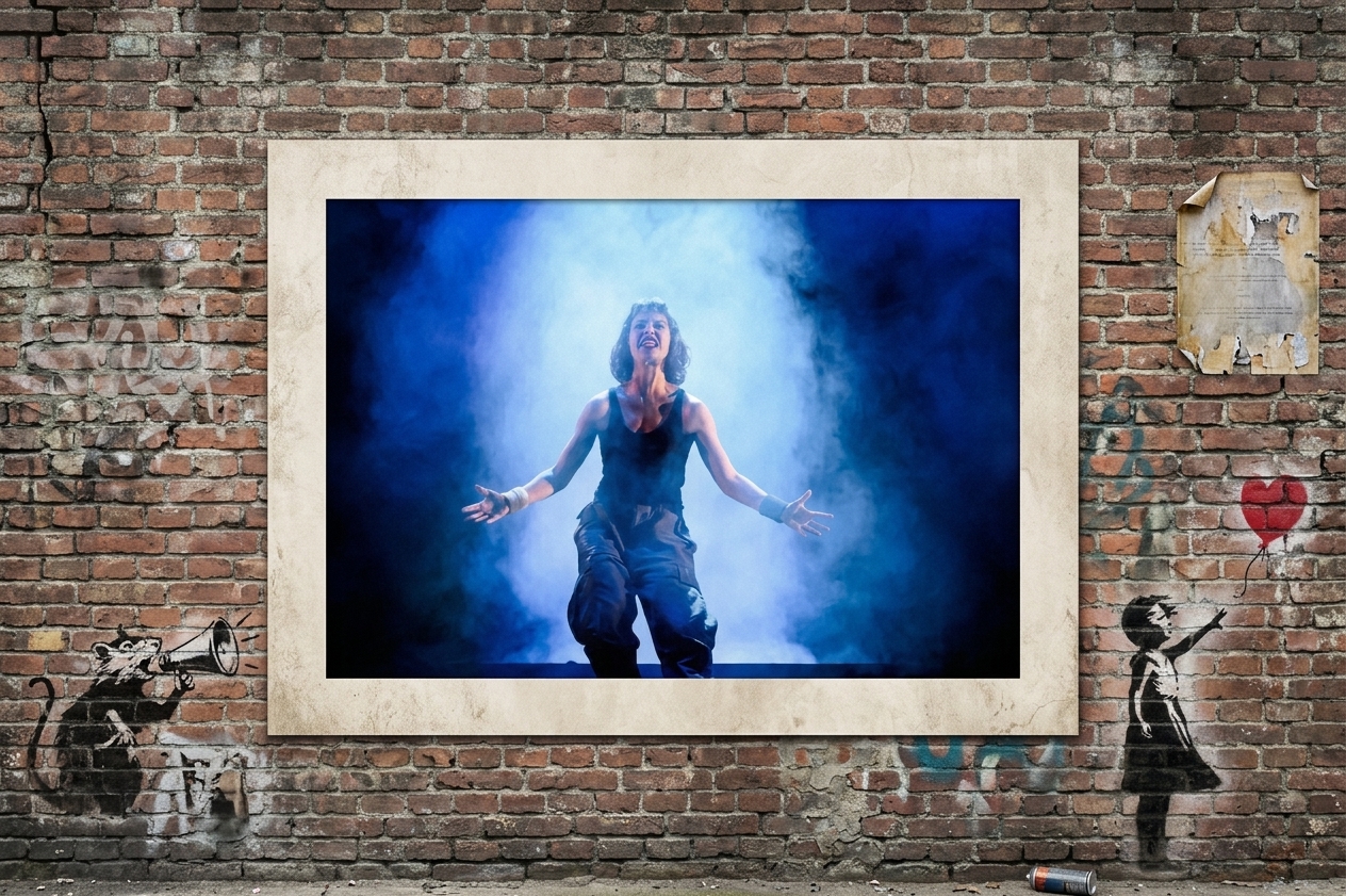 Lara Herbinia capte Queen Kong  au Théâtre de Poche 2023 — mise en situation Mur en Briques — Lara Herbinia, Bruxelles
