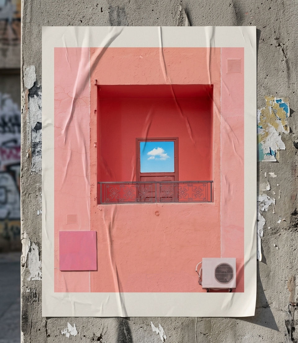 Photographie prise dans le monde - Pascale Delevaux (Peinture Photographique) — mise en situation Affiche Urbaine — Pascale Delevaux, Bruxelles, Belgique