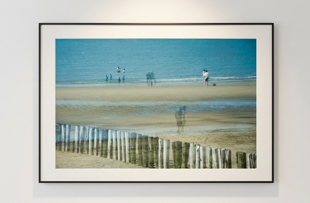 Territoires imaginaires "Mirage" : photographie de l'artiste belge Marie Hélène Sigart — mise en situation Galerie d'Art — Marie Hélène Sigart, Ath, Belgique