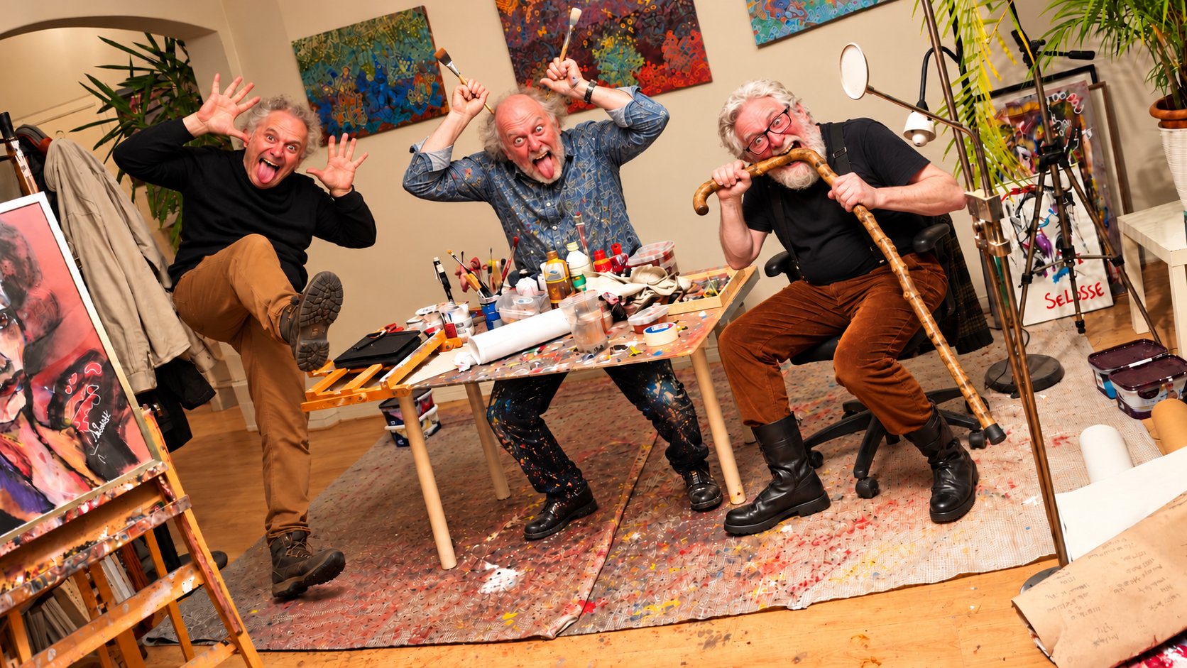 Trois artistes déjantés dans l'atelier de Jérôme Selosse à Bruxelles – Parcours d'Artistes Ixelles 2026 — Leo Sélian