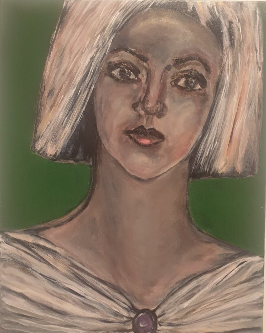 Cadrage serré réalisé par Jérôme Selosse sur ce portrait signé de l'artiste peintre Dalya Mesulam. La femme à la chevelure blonde stylisée se détache avec force sur un aplat vert profond, affirmant une présence magnétique et une émotion à fleur de peau. Tableau exposé lors du duo peinture et sculpture avec Sylviane Gaussin à la galerie contemporaine Bruno Matthys Gallery (Woluwe-Saint-Pierre, Bruxelles).
Découvrir l'univers de Dalya Mesulam : https://www.instagram.com/simplydalya/
Galerie Bruno Matthys : https://brunomatthys.art/artist/sylviane-gaussin/
Événement d'art sur Dropmuse : https://dropmuse.art/evenement/sylviane-gaussin-et-dalya-mesulam-expo-peinture-et-sculpture-a-la-galerie-bruno-matthys-gallery-wolu
Site officiel de Sylviane Gaussin : https://www.sylviane-gaussin.be/WP2/


Photographie — Sylviane Gaussin et Dalya Mesulam - Expo peinture et sculpture à la galerie Bruno Matthys Gallery (Woluwe), Woluwe-Saint-Pierre