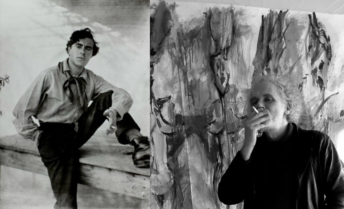 Portraits en noir et blanc d'Amedeo Modigliani et de l'artiste bruxellois Jérôme Selosse, côte à côte.

Deux photographies à un siècle d'écart : Modigliani assis, l'air frondeur, et Jérôme Selosse, cigarette aux lèvres, devant l'une de ses toiles. Deux attitudes d'artistes, une même liberté face au modèle et à la couleur.

À voir le vendredi 6 novembre 2026, de 18h à 22h, chez SELOSSE ART, 22 avenue Armand Huysmans, 1050 Ixelles — journée « Modigliani vs Selosse » du Parcours d'Artistes d'Ixelles. Entrée libre.

🎨 Jérôme Selosse sur DROPMUSE : https://dropmuse.art/artiste/jerome-selosse-artiste-numerique-dessinateur-bruxelles
🌐 Son site : https://www.selosse.art
📍 Parcours d'Artistes d'Ixelles 2026 : https://dropmuse.art/evenement/parcours-dartistes-dixelles-2026-ateliers-ouverts-creation-locale-ixelles-ixelles-bruxelles