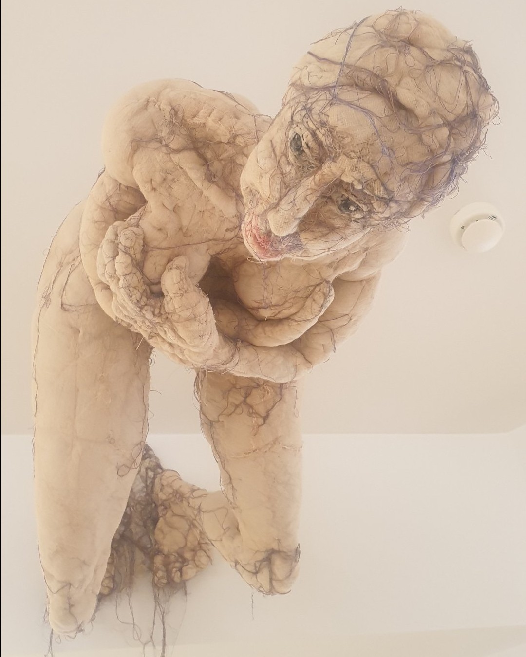 Prise de vue spectaculaire en contre-plongée par Jérôme Selosse de l'œuvre sculpturale permanente installée à la galerie Bruno Matthys (Woluwe-Saint-Pierre, Bruxelles). Ce corps texturé, suspendu dans l'espace aérien de la galerie, surprend par sa matérialité organique et son réseau de fils et de coutures évoquant la peau et la chair. Une pièce emblématique qui accueille les visiteurs lors de l'exposition conjointe de Sylviane Gaussin et Dalya Mesulam.
Galerie Bruno Matthys : https://brunomatthys.art/artist/sylviane-gaussin/
Événement d'art contemporain à Bruxelles : https://dropmuse.art/evenement/sylviane-gaussin-et-dalya-mesulam-expo-peinture-et-sculpture-a-la-galerie-bruno-matthys-gallery-wolu
Site officiel de Sylviane Gaussin : https://www.sylviane-gaussin.be/WP2/
Instagram de Dalya Mesulam : https://www.instagram.com/simplydalya/

Photographie — Sylviane Gaussin et Dalya Mesulam - Expo peinture et sculpture à la galerie Bruno Matthys Gallery (Woluwe), Woluwe-Saint-Pierre