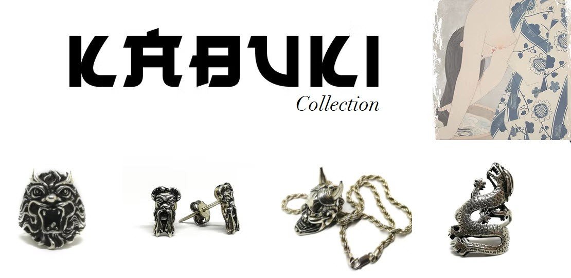 Collection Kabuki — bijoux sculptés d'Amor Fati par Tegan Pick — Tegan Pick
