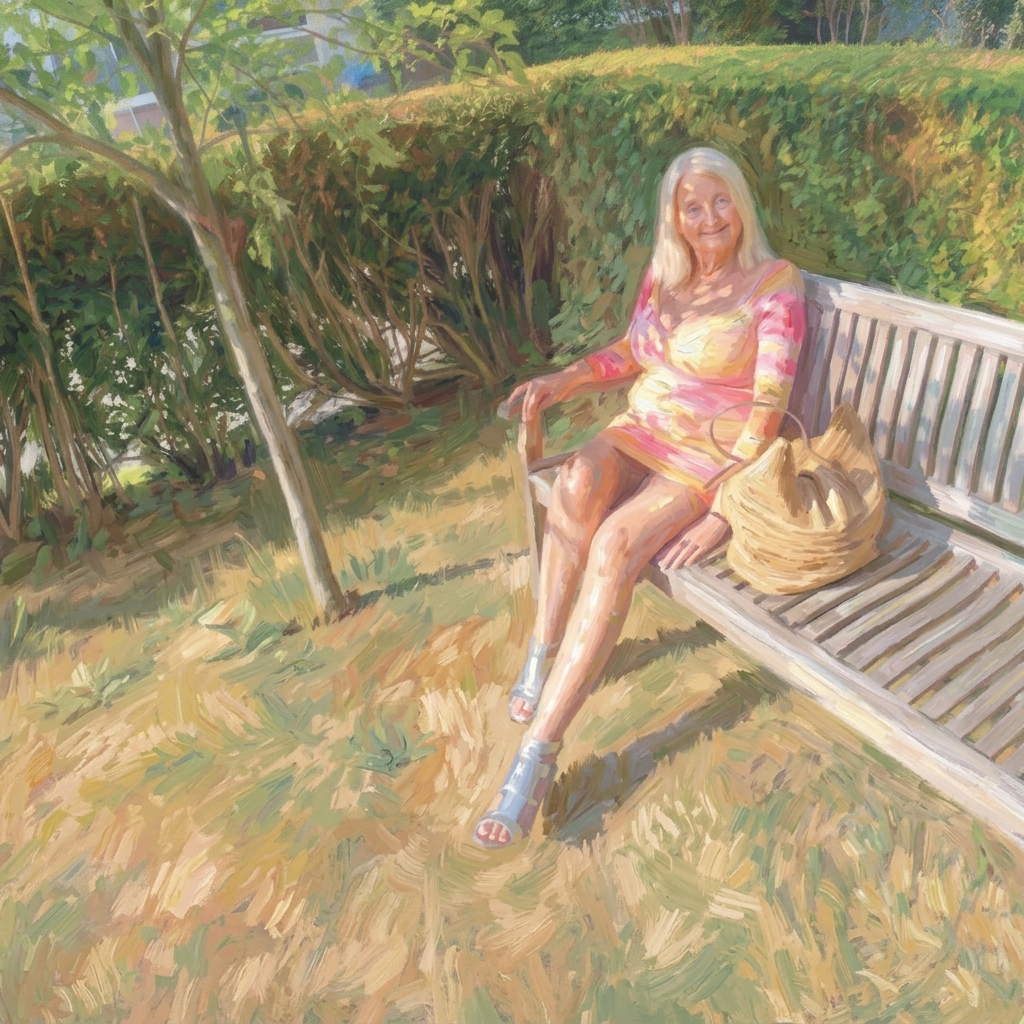 Repos estival dans le jardin verdoyant