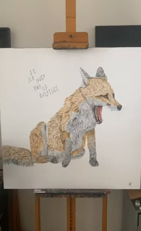 "Je ne suis pas un nuisible" 🦊 Rose De la Haye peint le 7ème renard de sa série | Artiste engagée