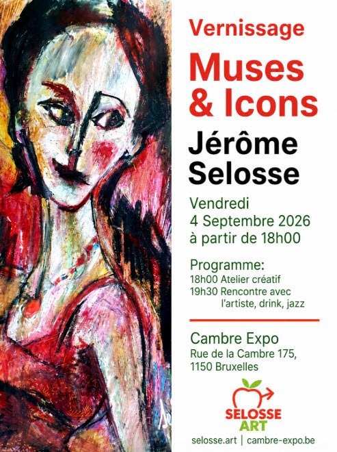 Vernissage Muses & Icons Jérôme Selosse Cambre Expo Bruxelles