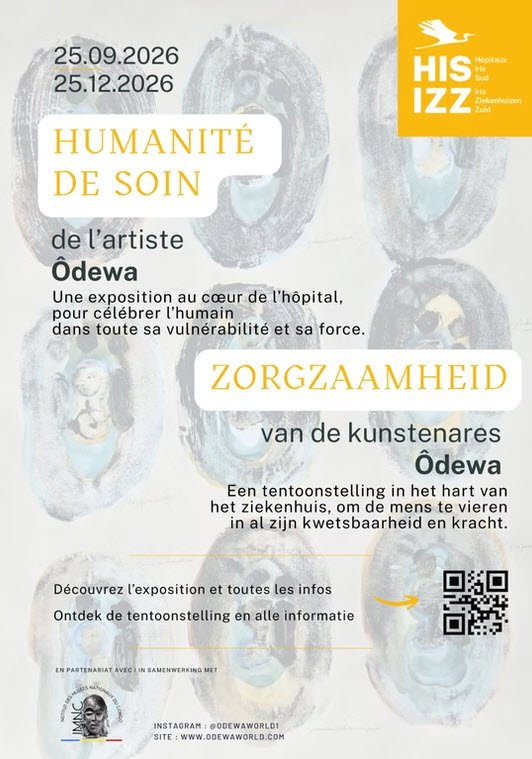 "Humanité de soin" par Ôdewa Dewa au Hôpitaux Iris Sud Site Molière Longchamp, Bruxelles