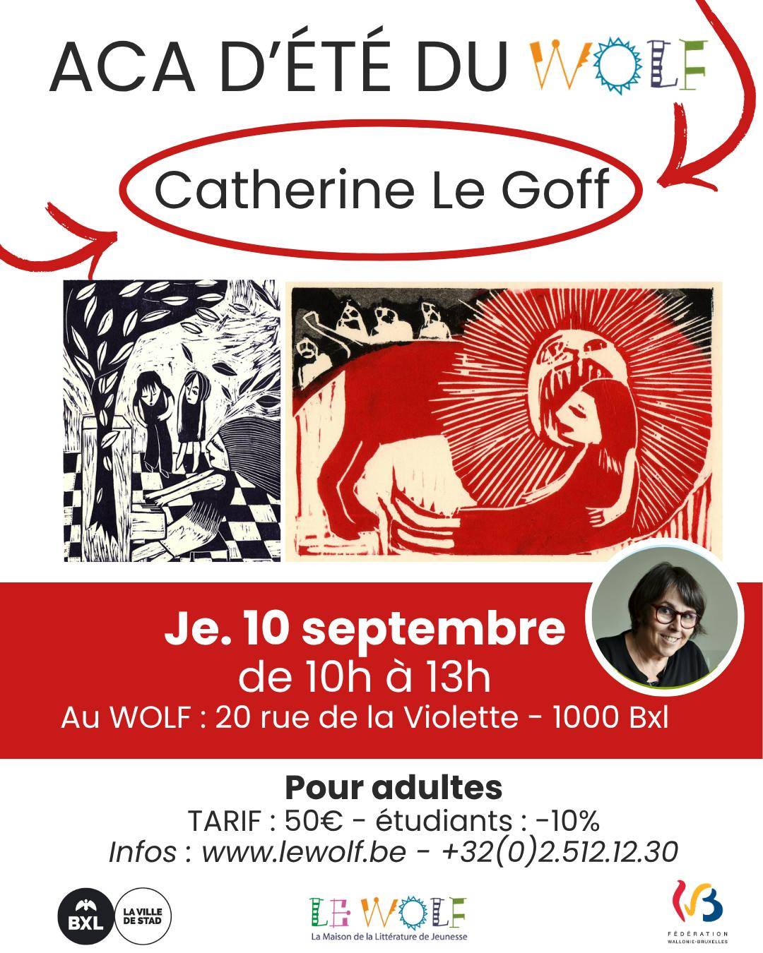 Atelier ACA d'été au WOLF : Catherine le Goff - littérature jeunesse Bruxelles - Bruxelles