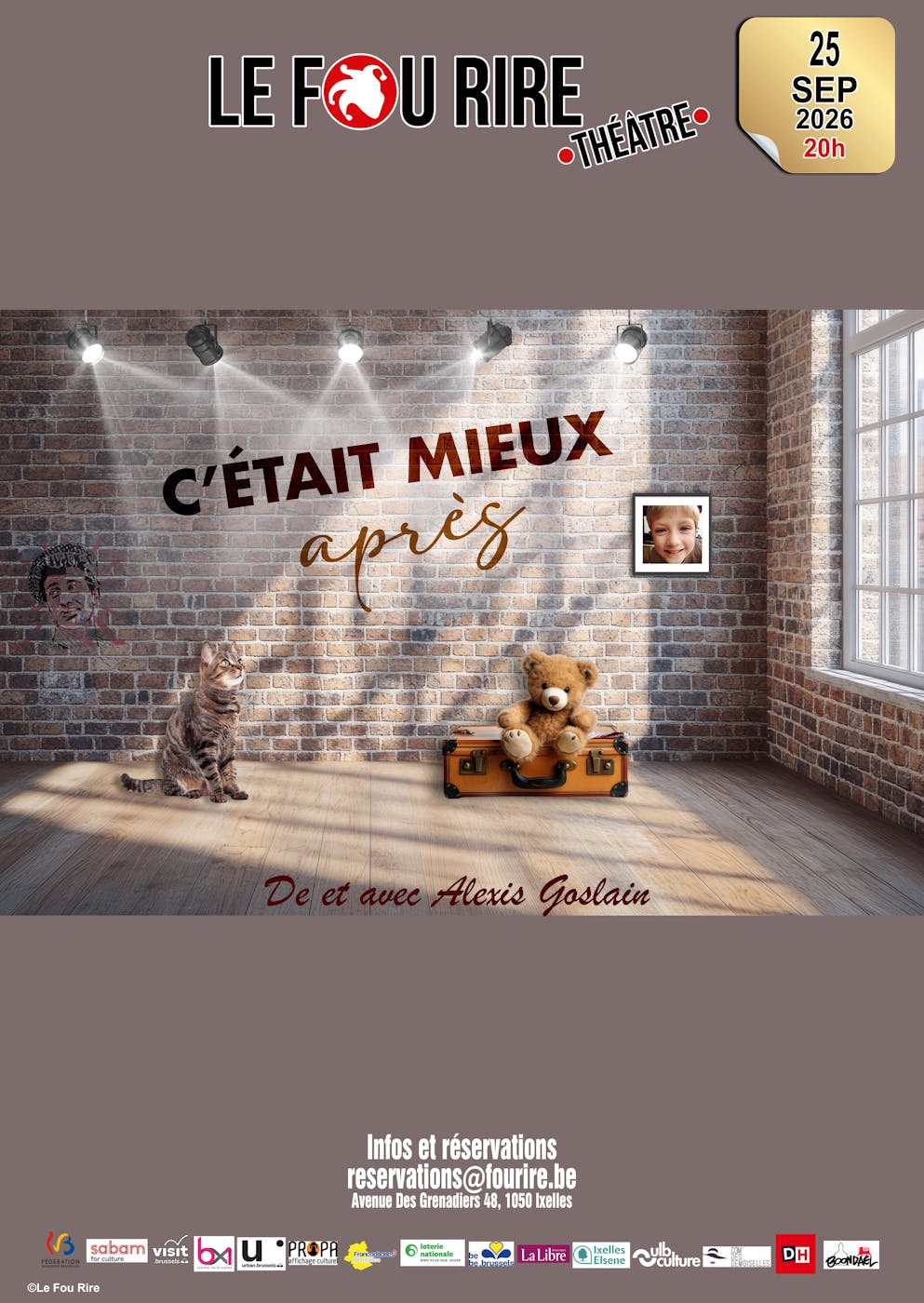 Théâtre Alexis Goslain : C'était mieux après - Le Fou Rire Théâtre - Ixelles - Bruxelles