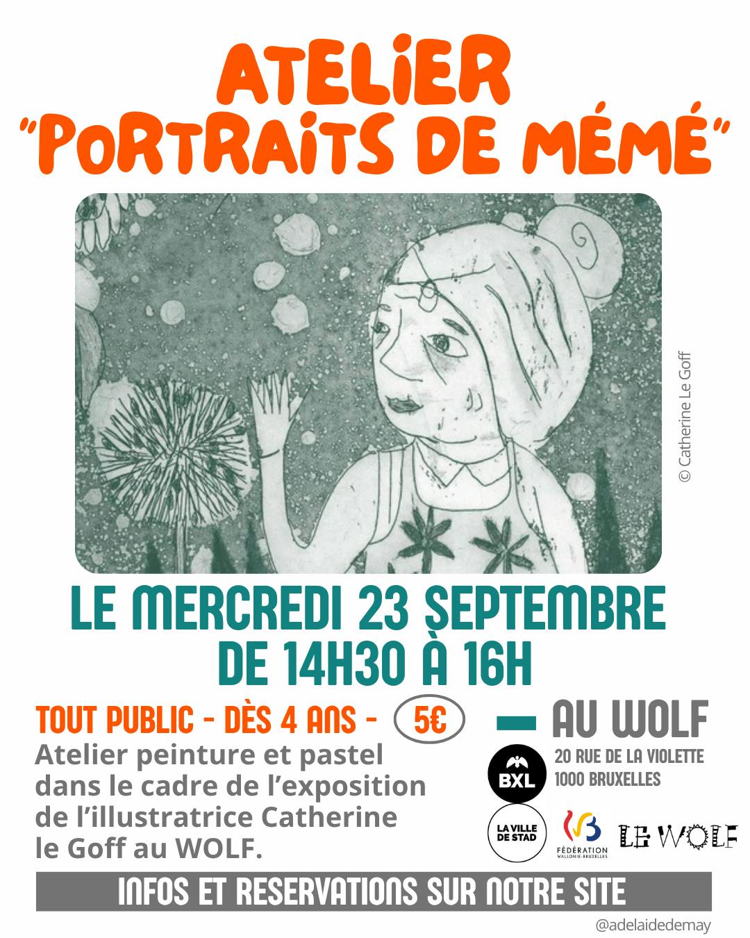 Atelier "Portraits de Mémé" - dessin au pastel Bruxelles - Bruxelles