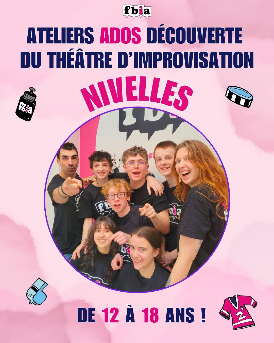 Atelier Ateliers d'improvisation pour ado - au centre culturelle de Nivelles