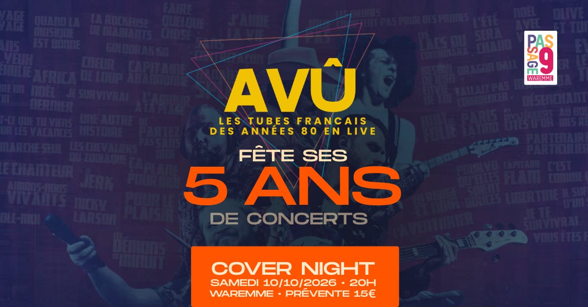 Concert Avû fête ses 5 ans ! - Passage9 - Centre culturel de Waremme