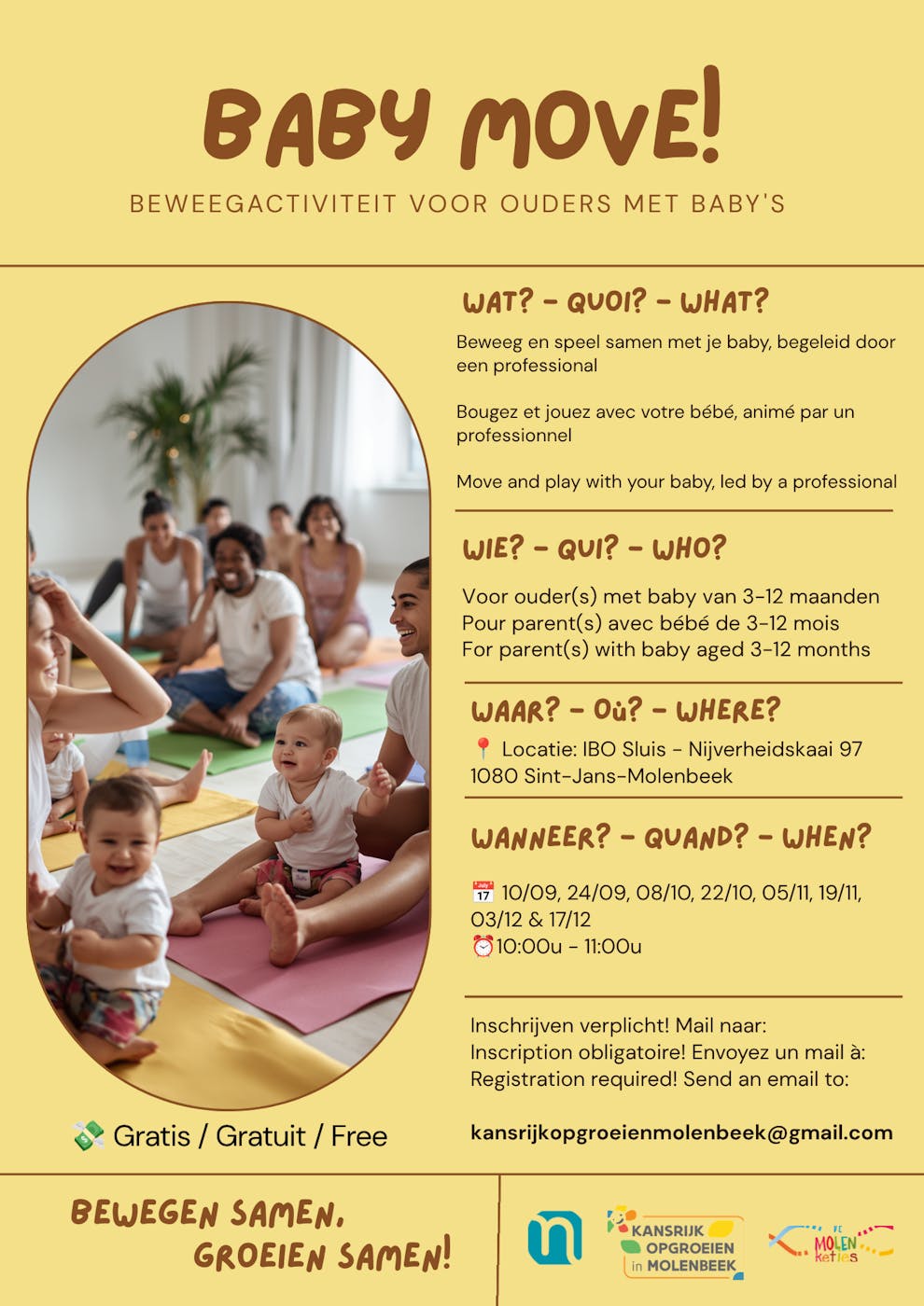 Atelier Baby Move - IBO Sluis - Molenbeek-Saint-Jean - Bruxelles