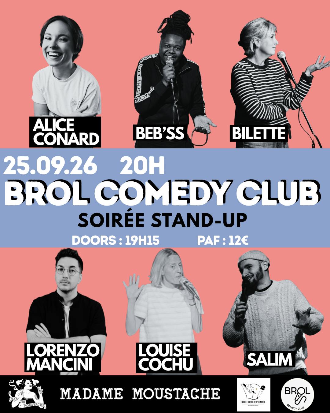 Spectacle Brol Comedy Club - Madame Moustache - Bruxelles