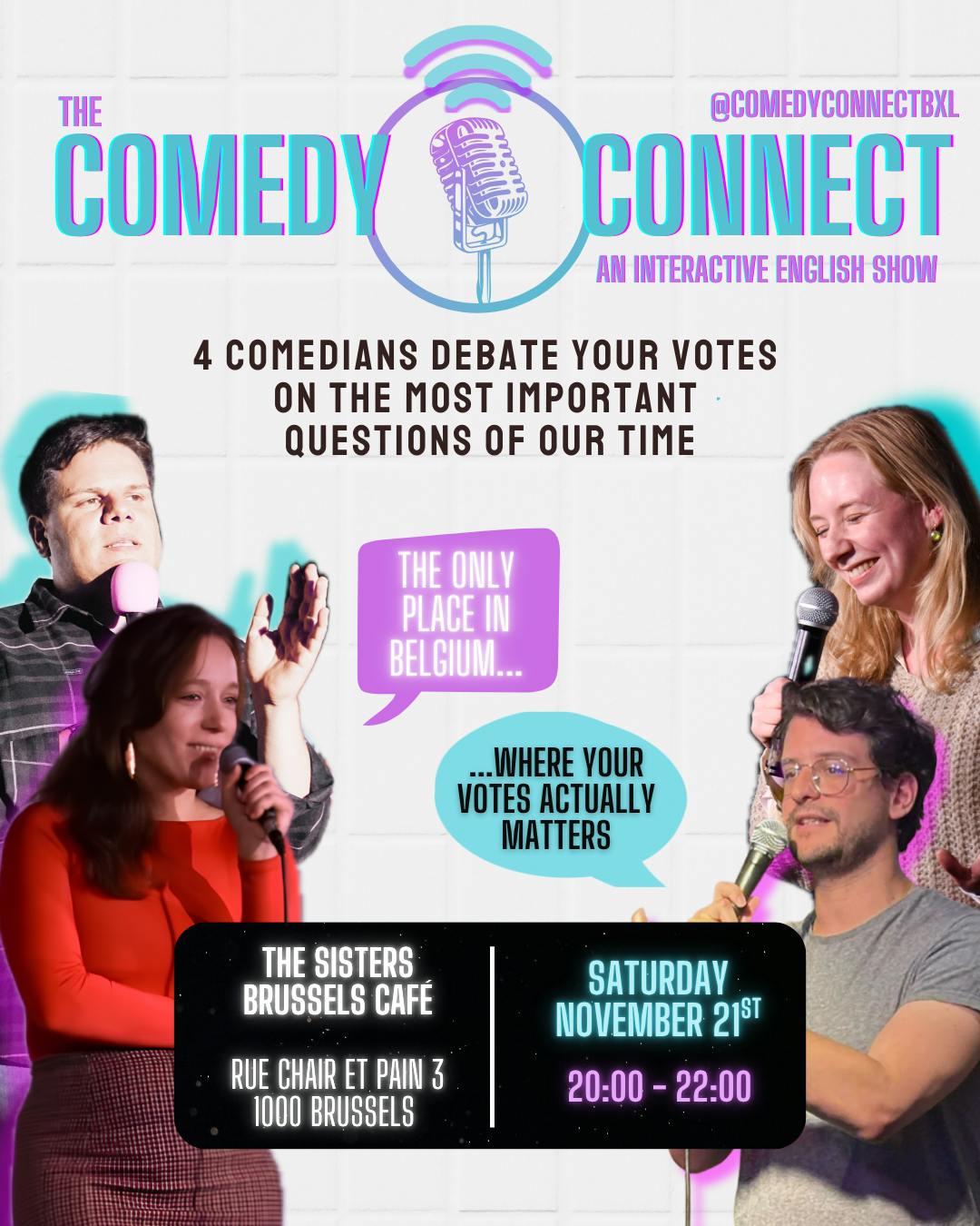 Performance Comedy Connect - An Interactive English Comedy Show at The Sister Brussels Café - Bruxelles