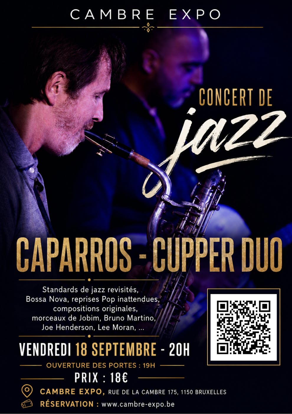 Concert de jazz - Caparros-Cupper Duo - Bruxelles