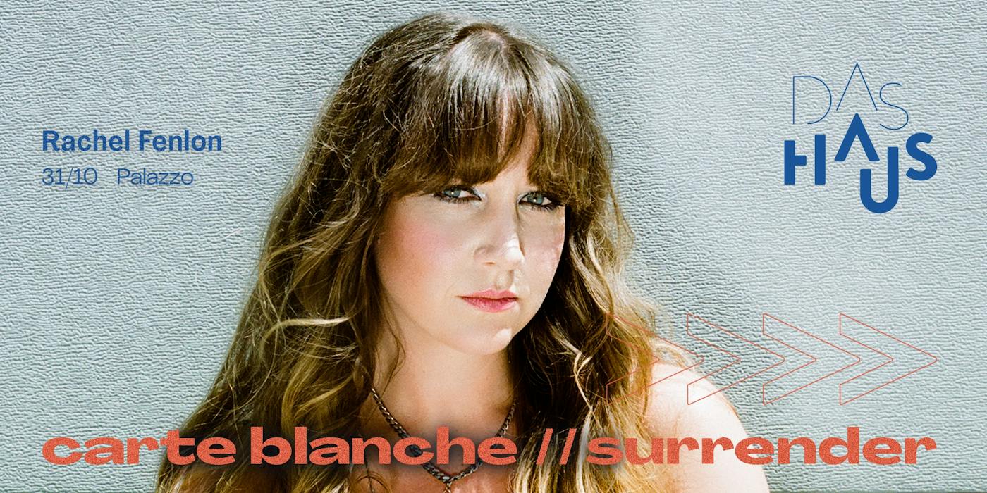Concert DAS HAUS présente carte blanche // surrender, Rachel Fenlon au Palazzo de Saint Gilles - Saint-Gilles - Bruxelles
