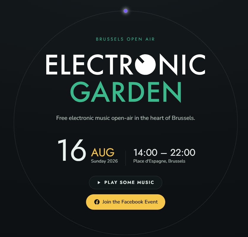 Festival Electronic Garden - Place d'Espagne - Bruxelles