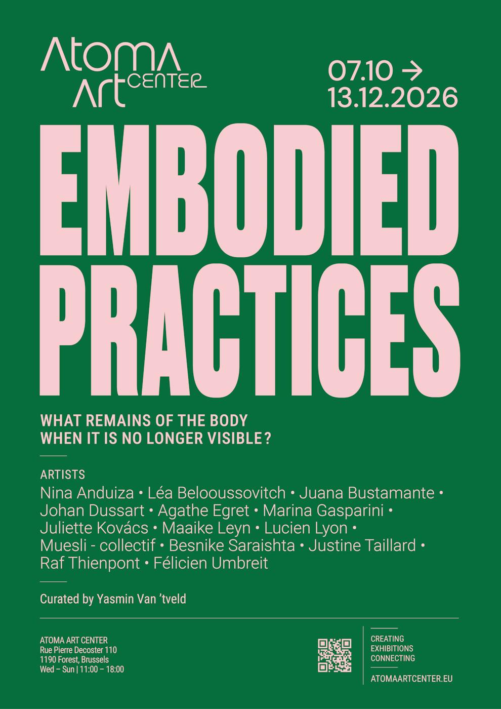 Exposition Embodied Practices - art émergeant Bruxelles - Forest - Bruxelles
