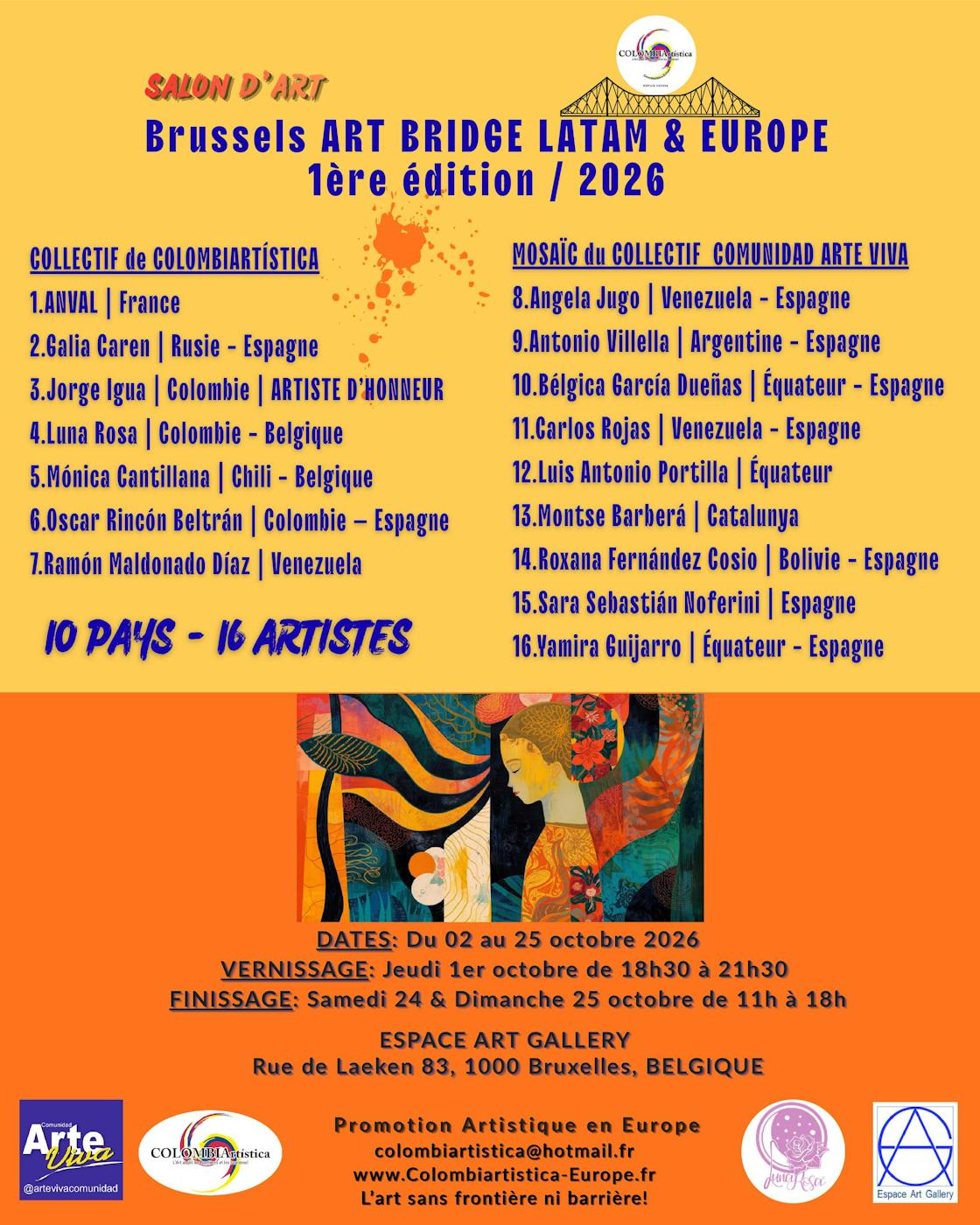 Exposition collective de peintures, sculptures, gravures à Bruxelles - Bruxelles