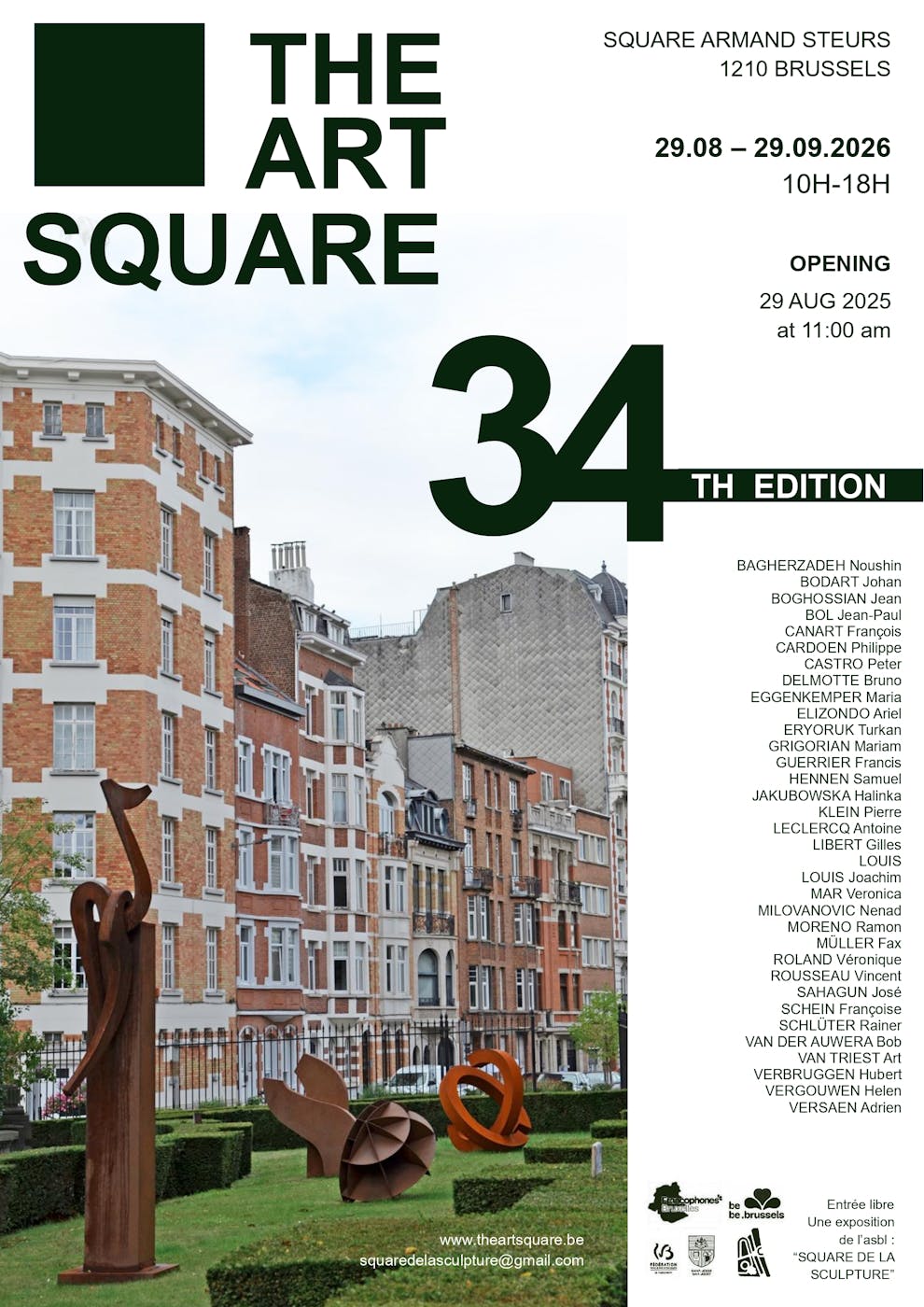 Exposition de sculptures monumentales au Square Armand Steurs - Etterbeek - Bruxelles
